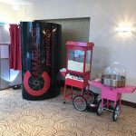 Our Photobooth, Popcorn Machine and Candy Floss Machine at a Wedding Reception in Essex.
